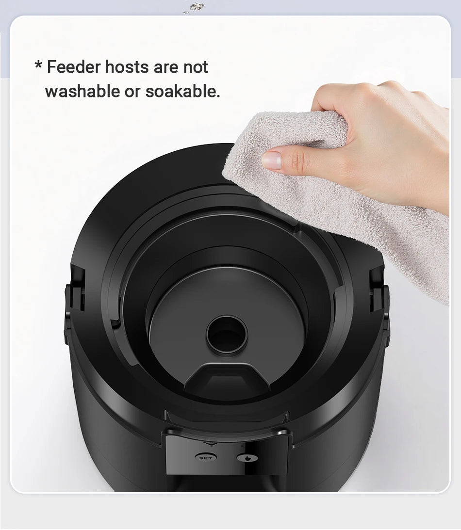 ROJECO 2-Liter Automatischer Futterspender – Intelligenter Futterautomat für Katzen und Hunde mit WLAN-App und Fernsteuerung