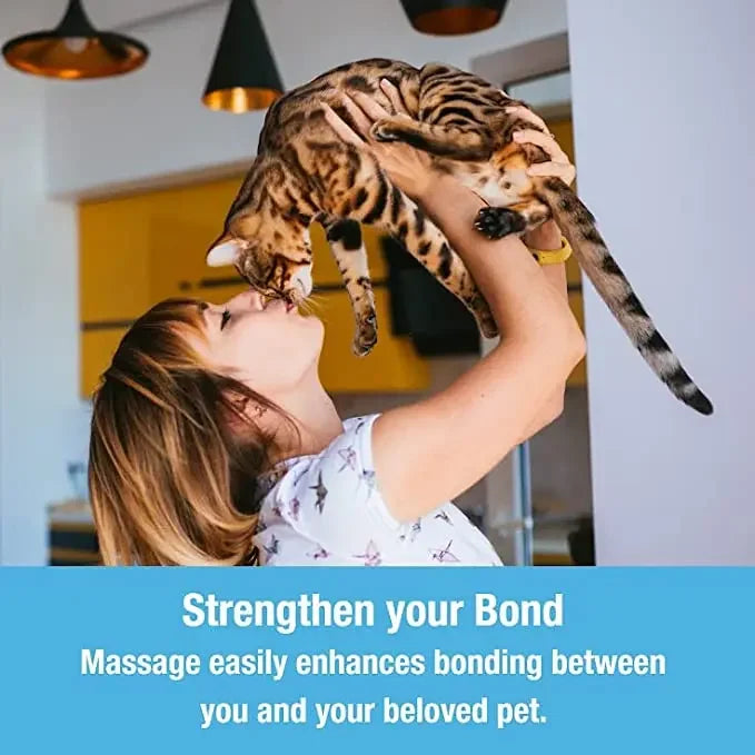 Elektrischer Katzen-Massagekamm – Rückenkratzer und Massagegerät zur Entspannung, für Kopf, Nacken, Schultern und Kopfhaut